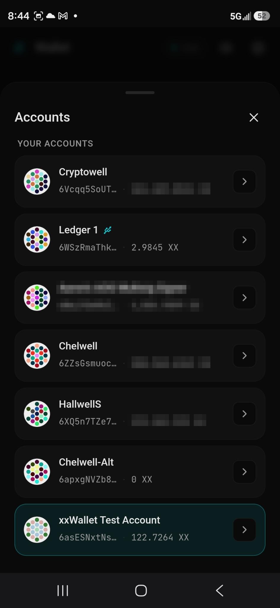 Account switcher