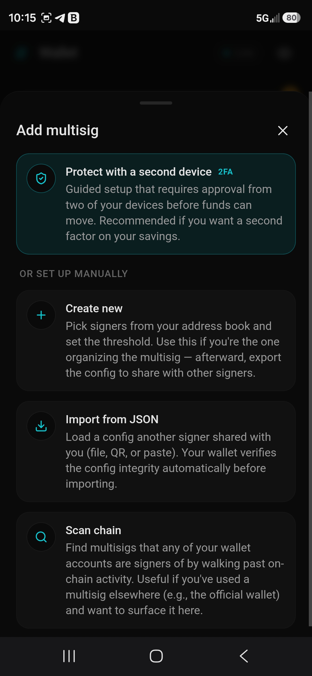 Add multisig options
