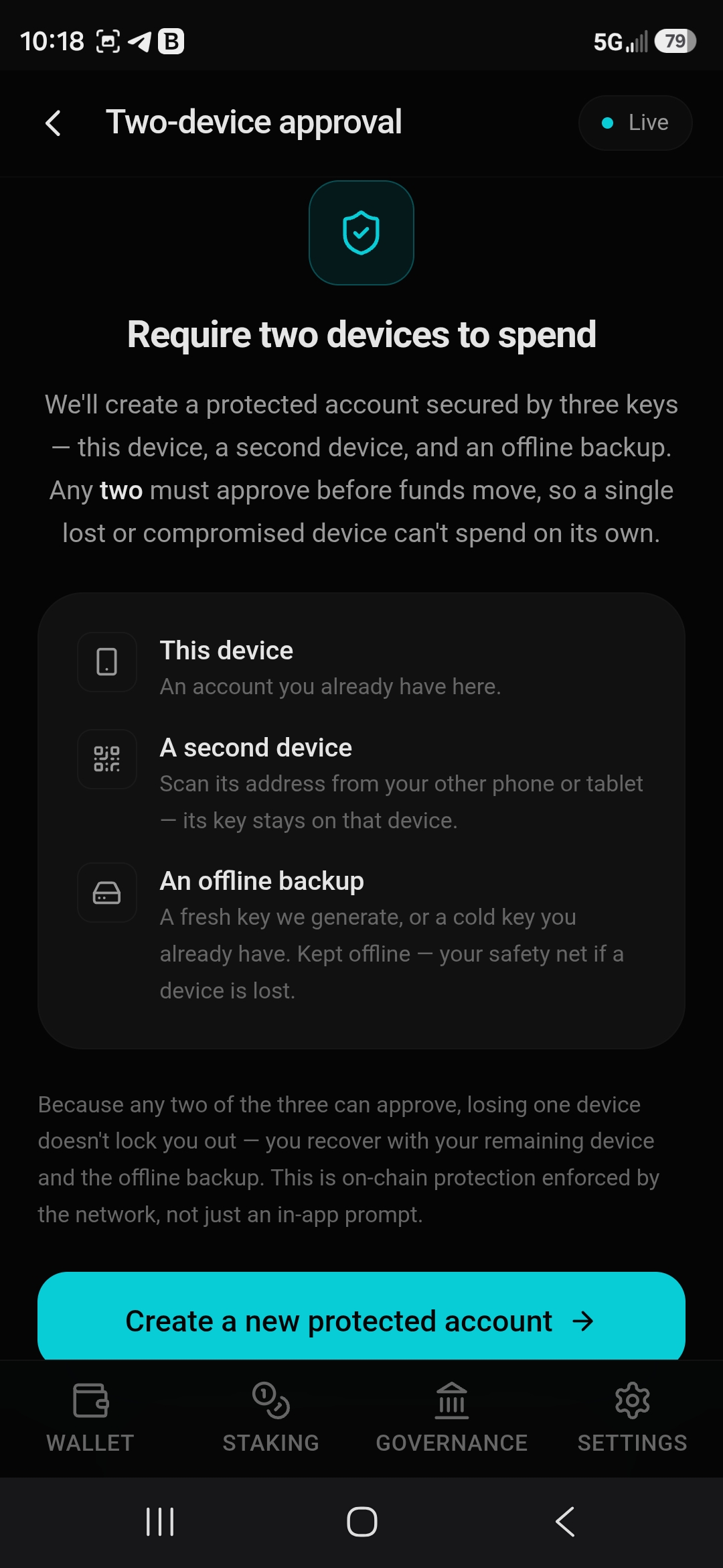 Two-device approval